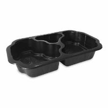Tray 3-compartment Take Home 450/450/140 ml 250x159x45 mm PP Black product photo