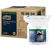 Aft&oslash;rringsklud Tork Wet wipes til overflader refill i pose til varenummer 9199 product photo