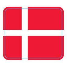 Label Danish flag 30x26mm with frost glue product photo
