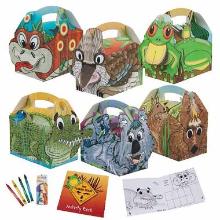 Children's menu box Animal with book and crayons product photo