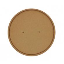 Lid Cardboard &Oslash;150 mm PE-coated w/ventilation hole Kraft Brown t/salad cup 500/1 product photo