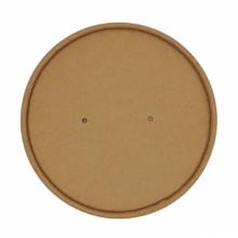 Lid Cardboard &Oslash;185 mm PE-coated w/ventilation hole Kraft Brown for salad cup 130 product photo