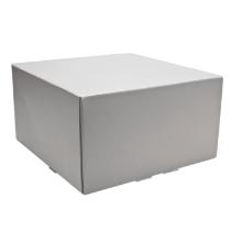 Cake box hinged lid tall L190xW190xH80mm cardboard with open front without glass product photo