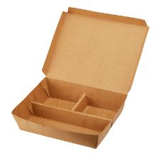 Box 3-compartment 208x172x50 mm cardboard with PE Brown product photo