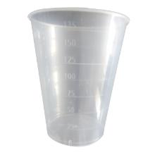 Drikkeb&aelig;ger 185 ml med M&aring;lestreg PP Natur product photo
