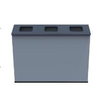 Waste container 3X60 liters incl. inner buckets product photo