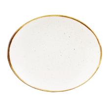 Plate Oval Stonecast 16x19.2cm Porcelain Vanilla product photo