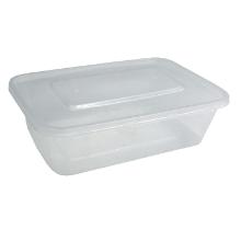 Plastbakke Catersource 650 ml 175x115x44 mm nudelbakke med l&oslash;st l&aring;g PP Klar/Klar product photo