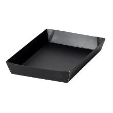 Sushi box L205xW128xH25mm between Cardboard/PP Black/White product photo