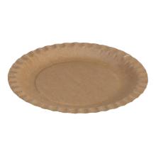 Cardboard plate flat round 180mm FSC Kraft Brown product photo