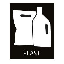 Piktogram plast L120xB95mm hvidt uden baggrund product photo