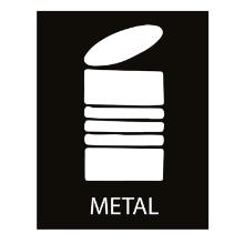 Piktogram metal L120xB50mm hvidt uden baggrund product photo