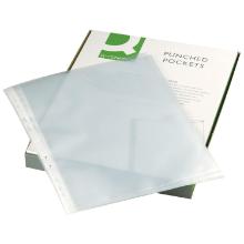 Plastic pocket Q-connect clear open top 0.12mm embossed A4 PP product photo