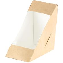 Sandwich&aelig;ske L175 x B75 x H90mm Karton med rude PLA brun product photo