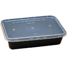 Plastbakke Nudelbakke 500ml L175xB120xH40mm sort med l&aring;g til microovn product photo