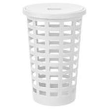 Laundry basket round &Oslash;46.2xH63.2cm 54ltr PP with lid white product photo