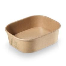 Cup rectangular 250ml L125xW105xH40mm Kraft/PLA biodegradable FSC brown product photo