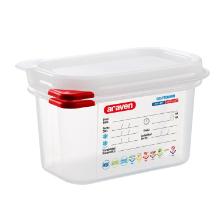 Container Araven airtight L17.6xW10.8xH10cm 1/9GN 1ltr polypropylene lid clear product photo