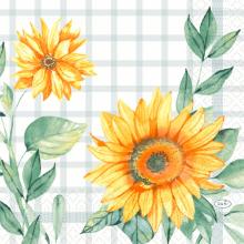 Napkin Duni 33x33 cm 3-layer Sunflower Day product photo