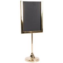 Menu card holder with blackboard A5 16x40cm. Brass product photo