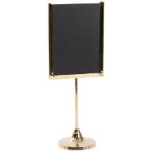 Menu card holder with blackboard A6 11x29.5cm. Brass product photo