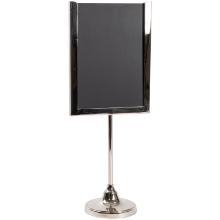 Menukortholder med tavle A5 16x40cm. Krom product photo
