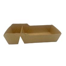 Pommes Frites Bakke Catersource 2-rum L190/160xB105/85xH45/35mm Pap/PE Brun product photo