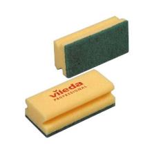 Scouring sponge Vileda High Foam 7x15cm 10pcs with handle Green product photo