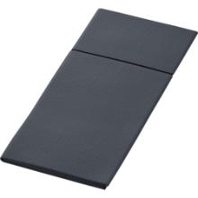 Serviet Duniletto Slim Bio Dunisoft 40x33cm med bestik-fold sort product photo