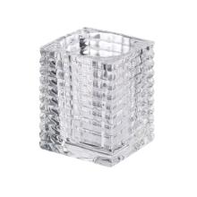 Lysholder Relight L7.6xB7.6xH9.8cm glas med riller uden refill klar product photo