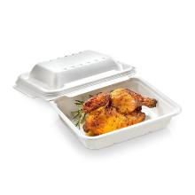 Tray 1-compartment L227xW178xH43mm menu tray bagasse white biocoated product photo