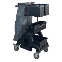Cleaning trolley NRT 2.0 Ultra small compact L70xW42xH105cm RPP Black product photo