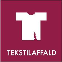 Piktogram L120xB120mm Tekstilaffald product photo
