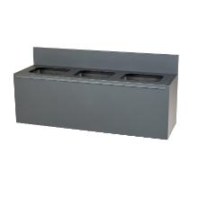 Affaldsstativ v&aelig;goph&aelig;ngt 3 delt 3x20ltr L1105xB320xH495mm med Softclose Gr&aring; product photo