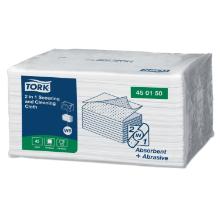 Wiping & scrubbing cloth Tork 2-in-1 W8 L38.5xW30 Paper 1-layer FSC White product photo