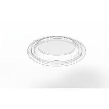 Plastic lid DeliGreen Flat &Oslash;129xH16mm RET with antifog Transparent product photo