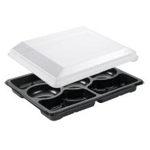 Tray Zen Selection 7-compartment 1518ml L320xW250xH69mm RAPET with Lid Black 5 s product photo