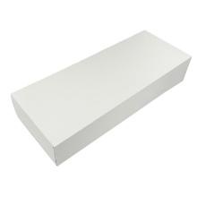 Cake box hinged lid L400xW155xH80mm cardboard without window white product photo