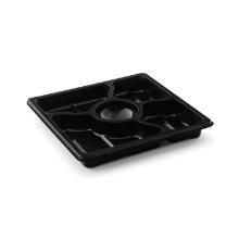 Selection platter black rPET 250x250x33mm Tapas 5-comp product photo