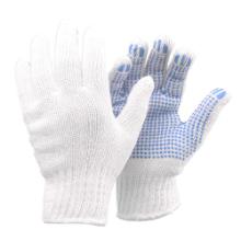 Handske Strikket BlueStar Basic Dot Str L (9) Bomuld/PVC med Dotter Hvid/Bl&aring; product photo