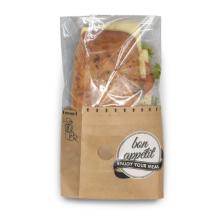 Sandwichpose Str. XL L13xW28xH13cm Papir/PET Brown/Klar product photo