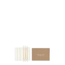 Vanity Kit Cardboard Wrapping Cotton with 3 Cotton Swabs/3 Bamboo Wipes White product photo