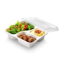 Bakke 3-rum 400/200/150ml L227xW178xH45mm Menubakke Bagasse White product photo