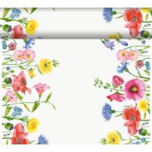 Place setting runner Bio Dunicel T&ecirc;te-&agrave;-T&ecirc;te Flowy Meadow W0.4xL24m Floret product photo