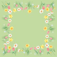Dug stikdug Bio Dunicel Spring Melody 84 x 84cm Floret product photo