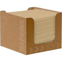 Serviet Duni Bio Dunisoft Natural brown cocktailserviet 20x20cm i papdispenser product photo