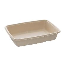 Bakke Salatsk&aring;l BePulp Rektangul&aelig;r 950ml L229xB165xH48mm Bagasse Natur product photo