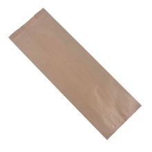 Wholemeal bread bag, large. 160/(2x40)x450+20 mm. Ribbed brown 50 g FSC paper. M product photo
