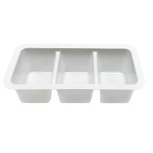 Dressing Cup 3-Compartment Rectangular L100xW50xH25mm RPET White product photo