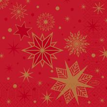 Napkin Duni 24 x 24 cm 3-layer Stargazing Red product photo